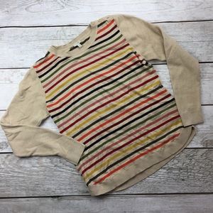 Talbots Sweater- Tan Multi color Striped- Large